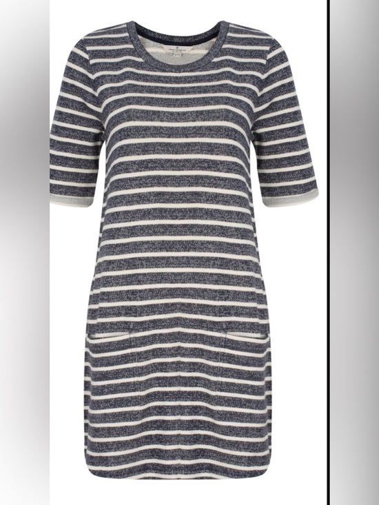 French Connection Dresses & Skirts - French Connection Blue/ Cream XS Normandy Stripe Mini T-Shirt Dress